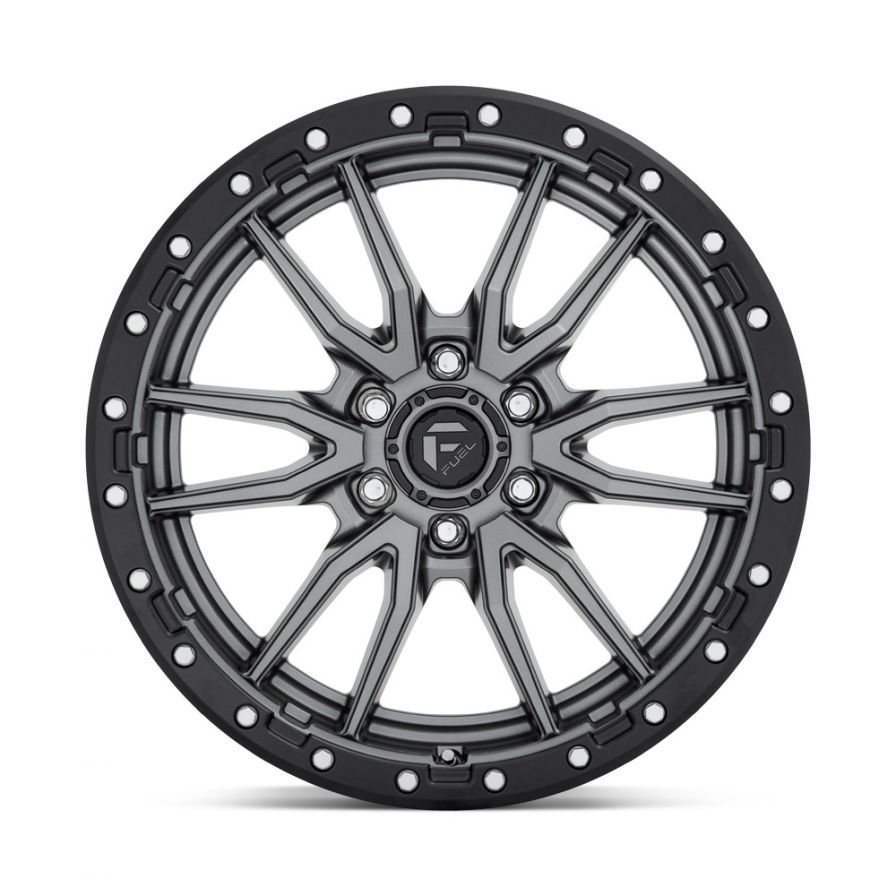 Fuel Wheels<br>Rebel Matte Gunmetal Black Lip (20x10)